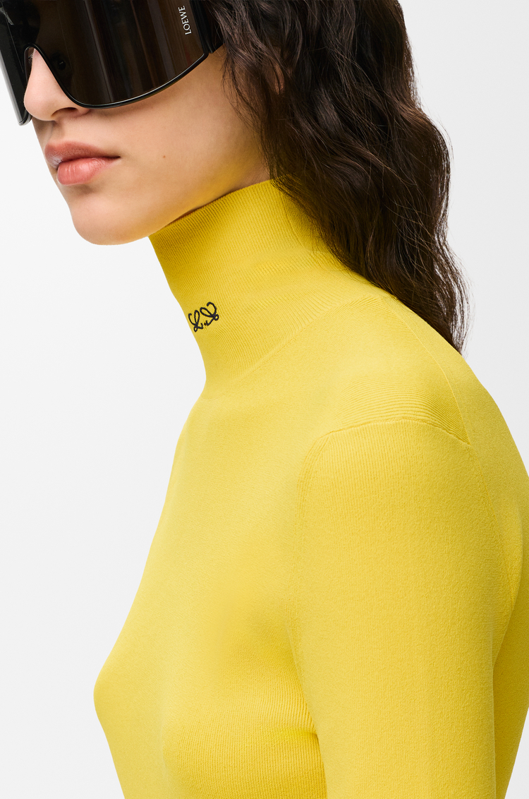 LOEWE Top en mezcla de viscosa Amarillo