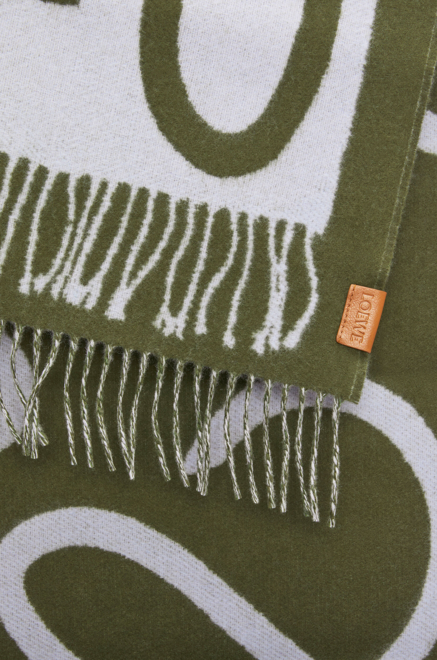 Scarf in wool and cashmere Blue - LOEWE