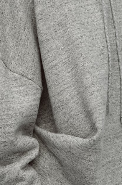 LOEWE Sudadera drapeada con capucha en algodón Gris Claro plp_rd