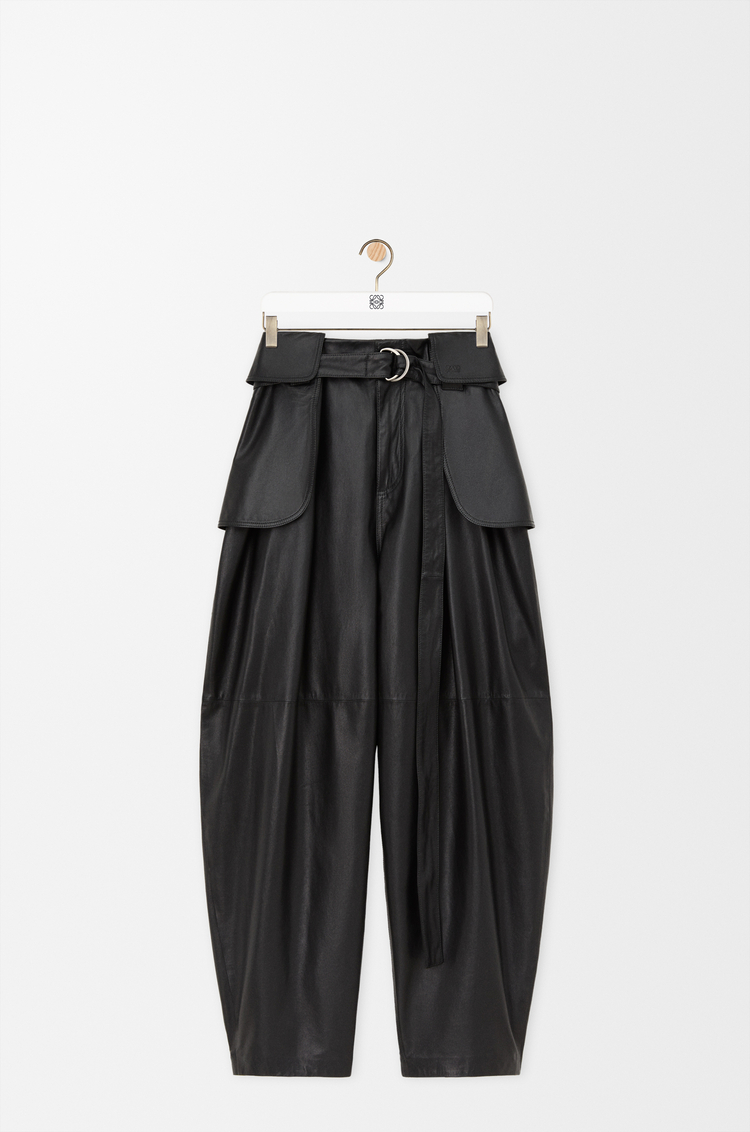 LOEWE Cargo trousers in nappa lambskin Black