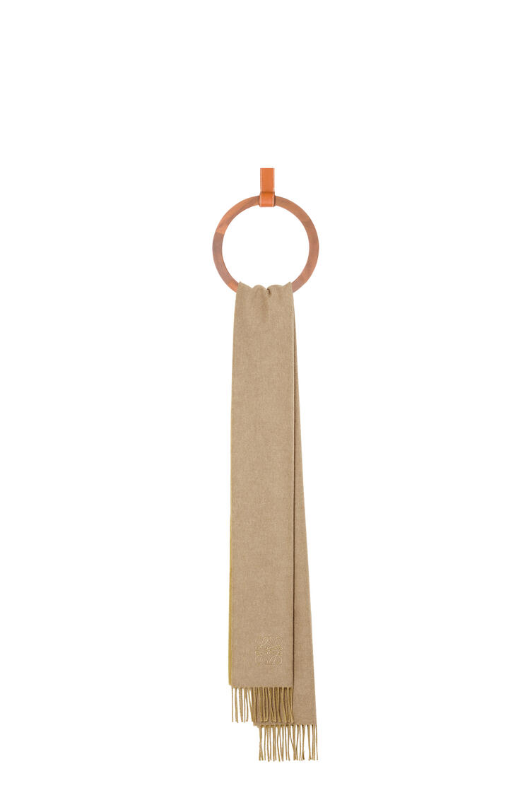 LOEWE Bicolour scarf in wool and cashmere Yellow/Camel