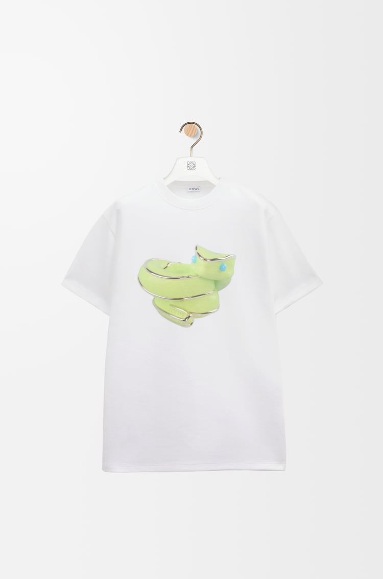 LOEWE Camiseta de corte holgado en algodón Blanco