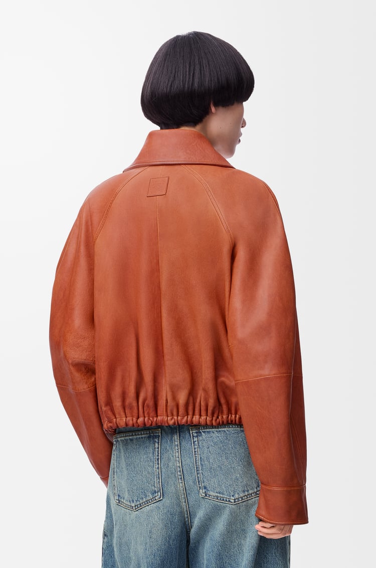 LOEWE Chaqueta globo en piel napa de cordero Naranja