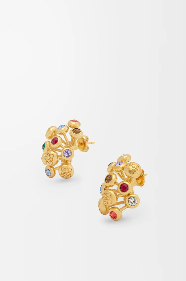 LOEWE Push Pin earrings Gold/Multicolor
