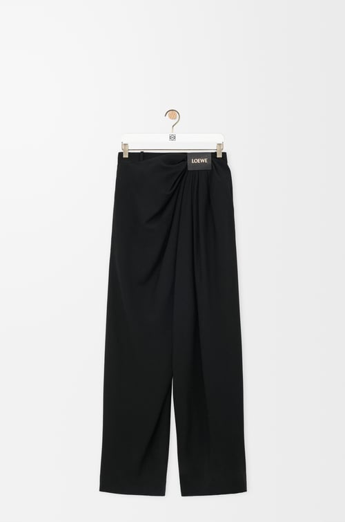 LOEWE Draped trousers in wool Black