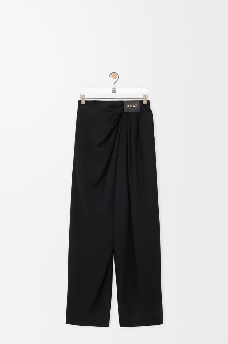 LOEWE Draped trousers in wool Black