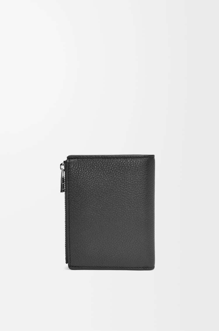 LOEWE 柔軟粒面小牛皮窄版短錢包 黑色
