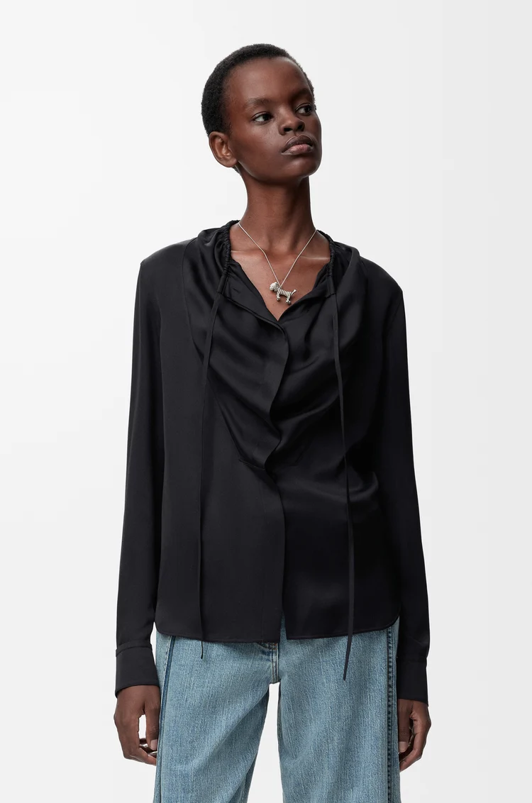 LOEWE Blusa en seda Negro