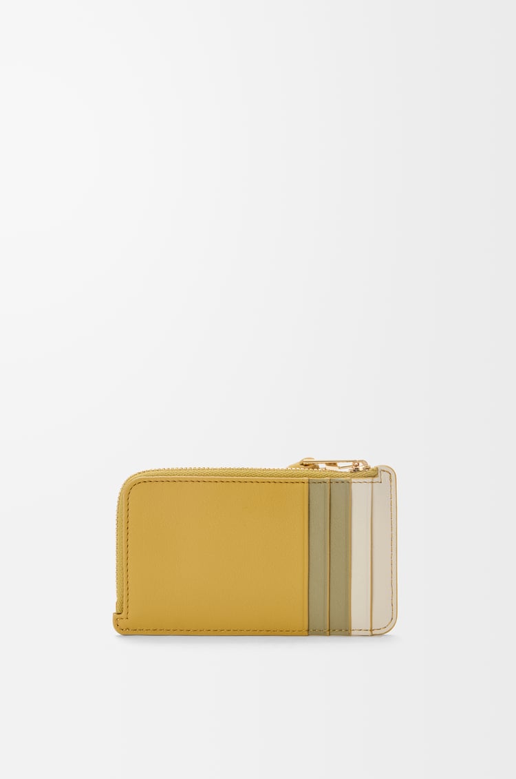 LOEWE Tarjetero-monedero Puzzle en piel de ternera Jengibre/Sal Marina