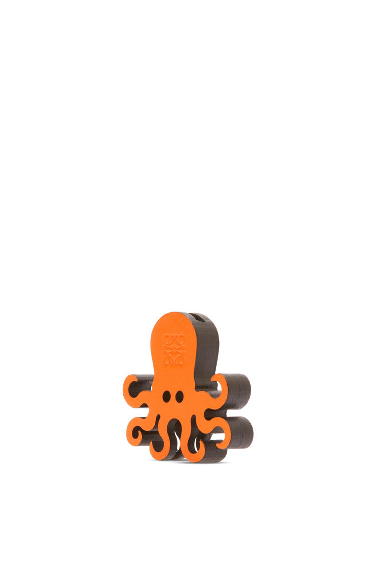 LOEWE Octopus dice in calfskin Light Orange