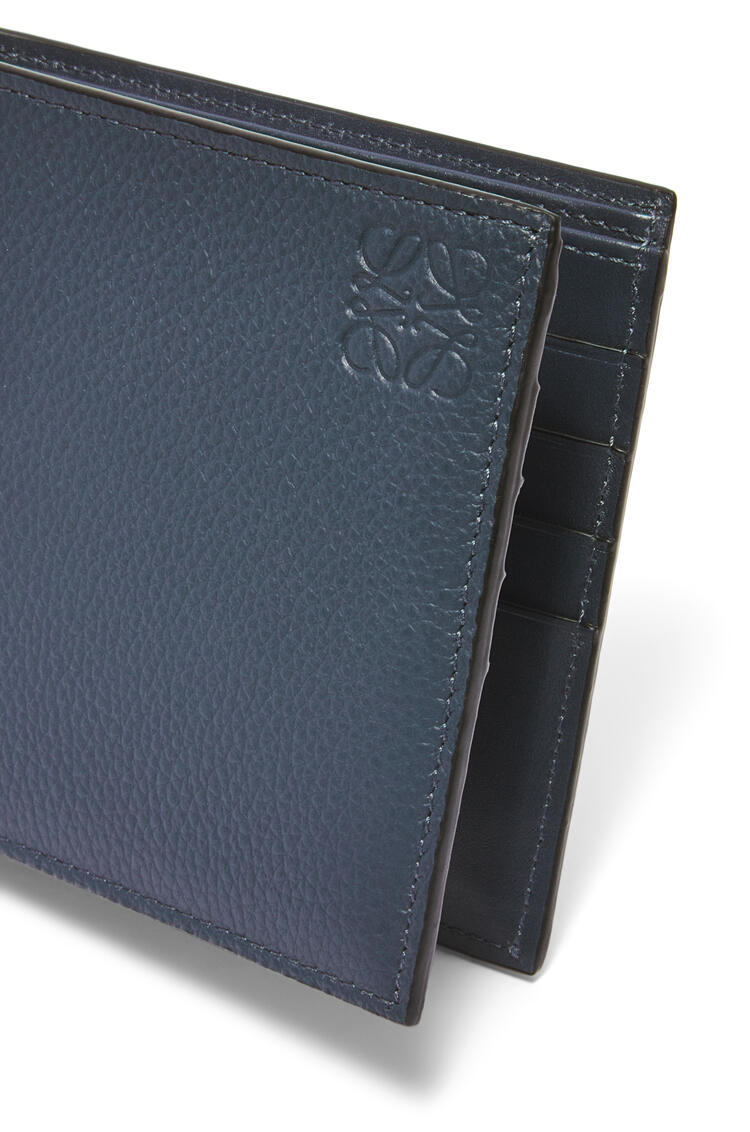 LOEWE Bifold wallet in soft grained calfskin Onyx Blue