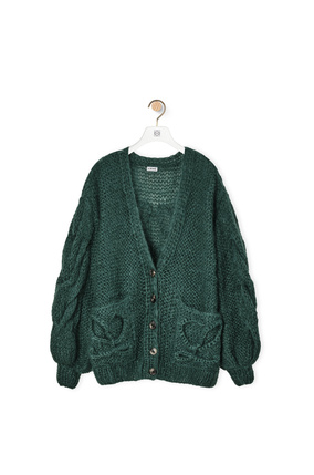 LOEWE Cardigan in mohair Forest Green plp_rd