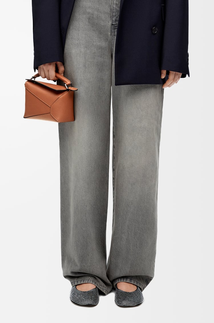 LOEWE Mini Puzzle Edge bag in classic calfskin Tan