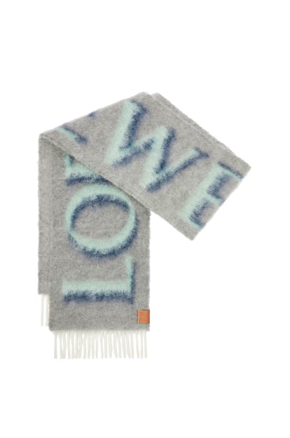 LOEWE LOEWE scarf in wool and mohair Grey/Blue plp_rd