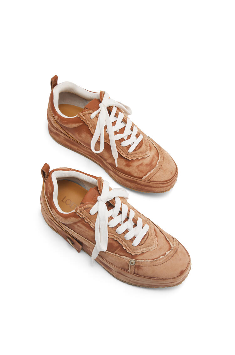 LOEWE Deconstructed sneaker in calfskin Tan