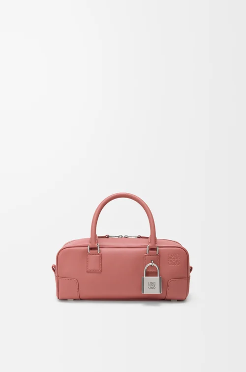 LOEWE Amazona 23 cropped bag in shiny calfskin Blush