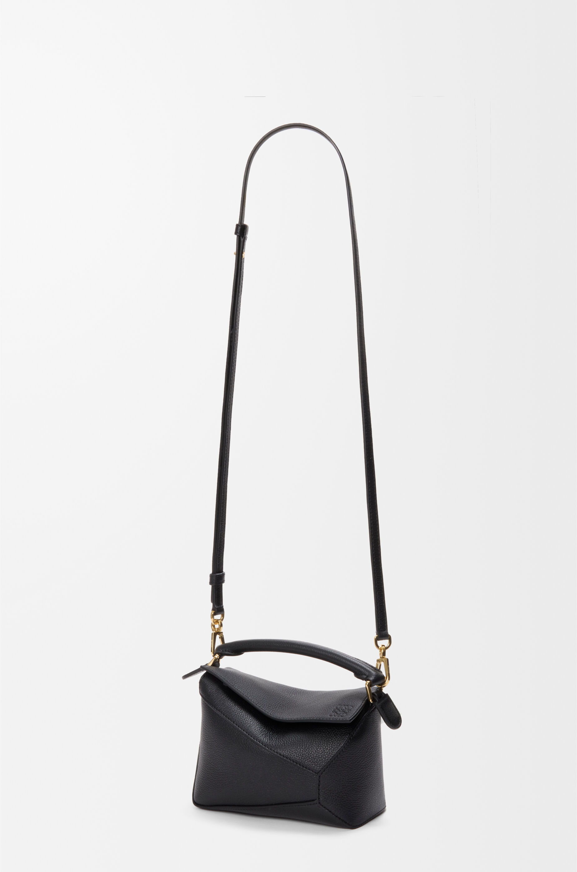 Mini Puzzle Edge bag in soft grained calfskin Black - LOEWE