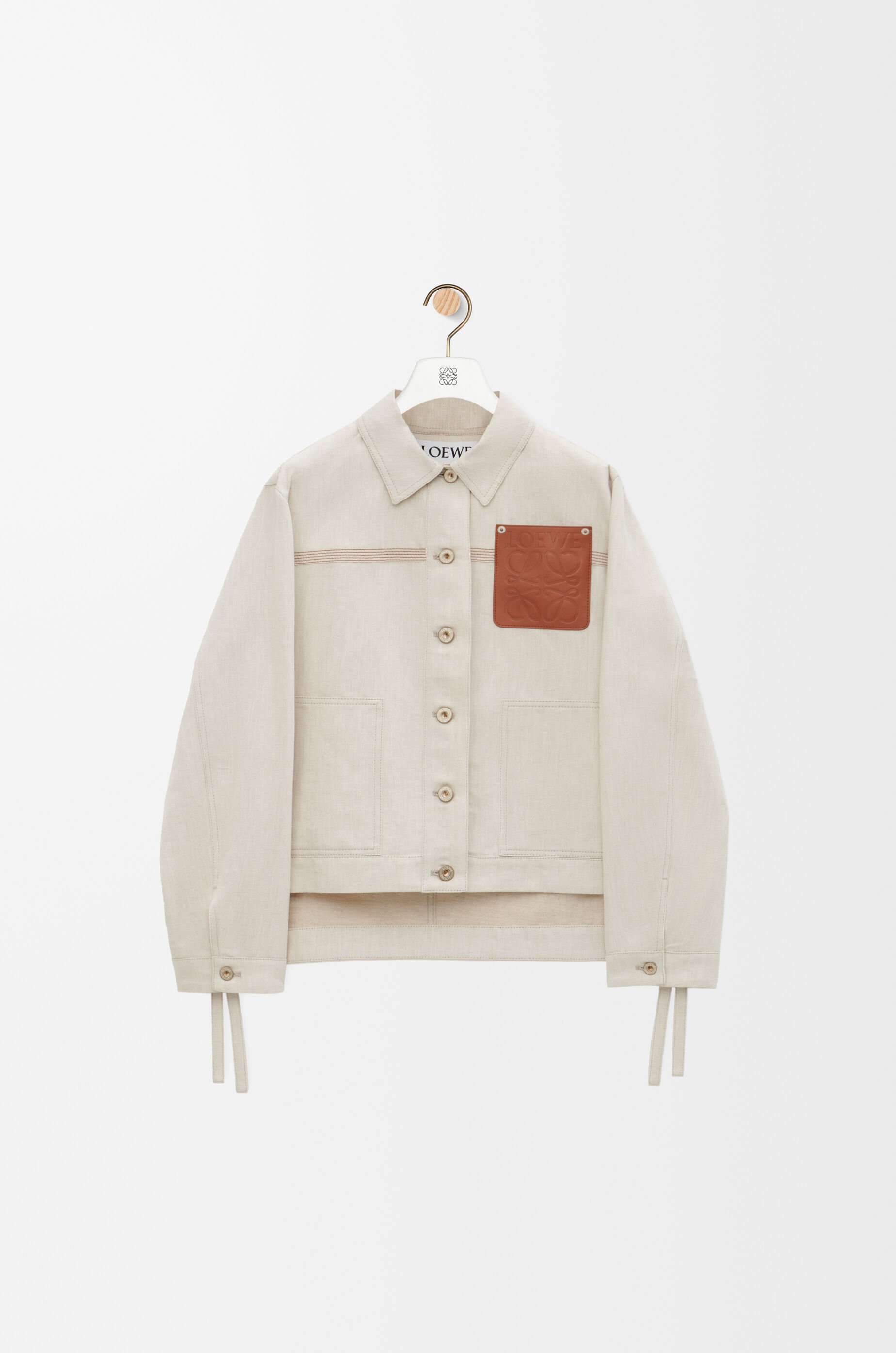 LOEWE｜JACKETS (Workwear jacket in wool blend (S359Y02XD Workwear jacket in wool and cashmere Brown - LOEWE