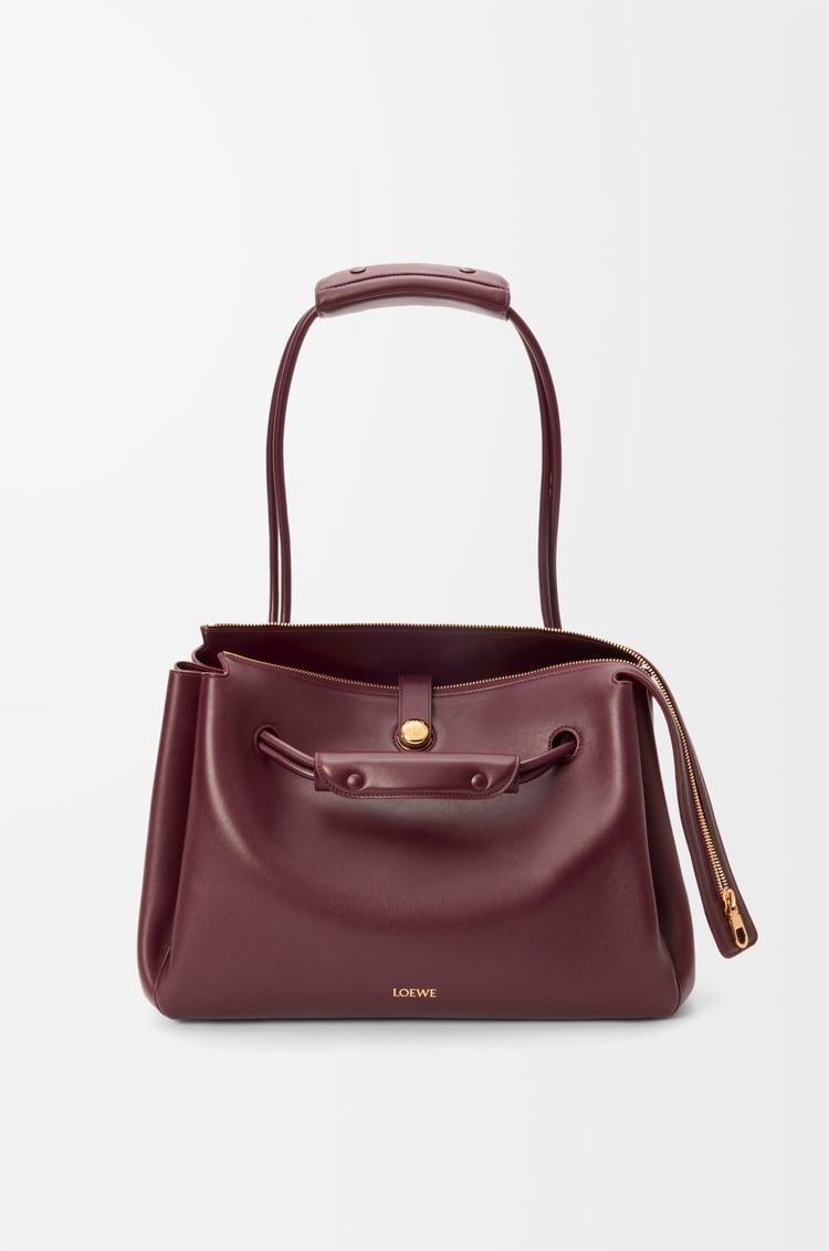 LOEWE Large Madrid bag in supple calfskin Dark Burgundy