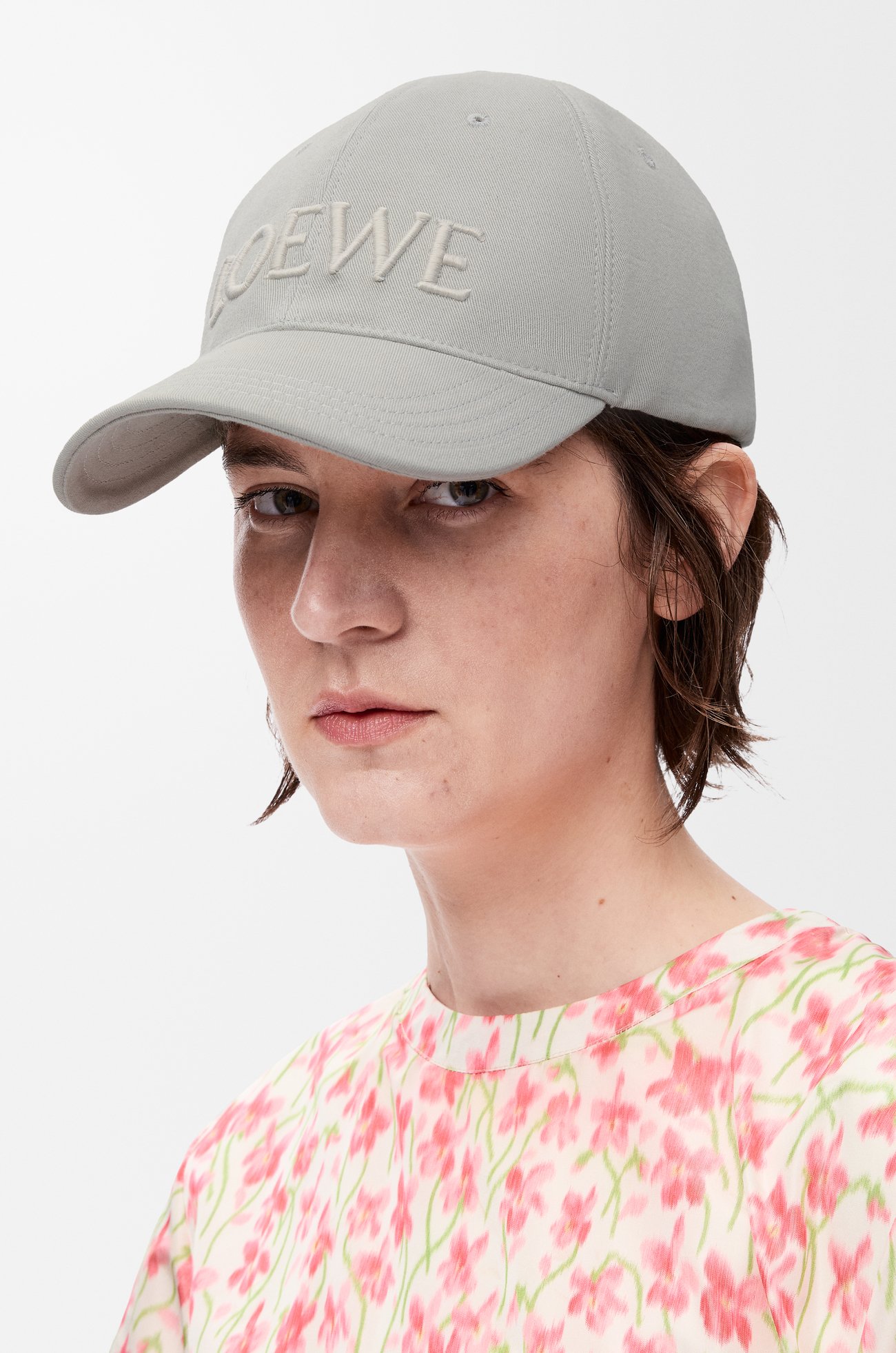 LOEWE 帆布 LOEWE 鴨舌帽 淑女灰