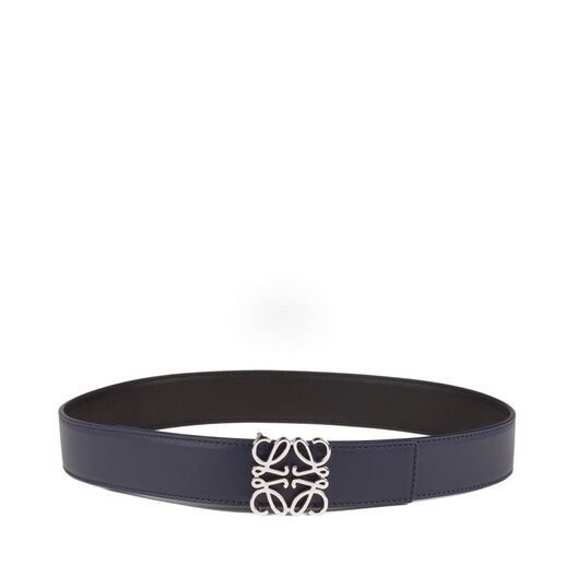 LOEWE Anagram Belt 3.2Cm Navy Blue/Black/Palladium LOEWE Anagram Belt 3.2Cm Navy Blue/Black/Palladium all