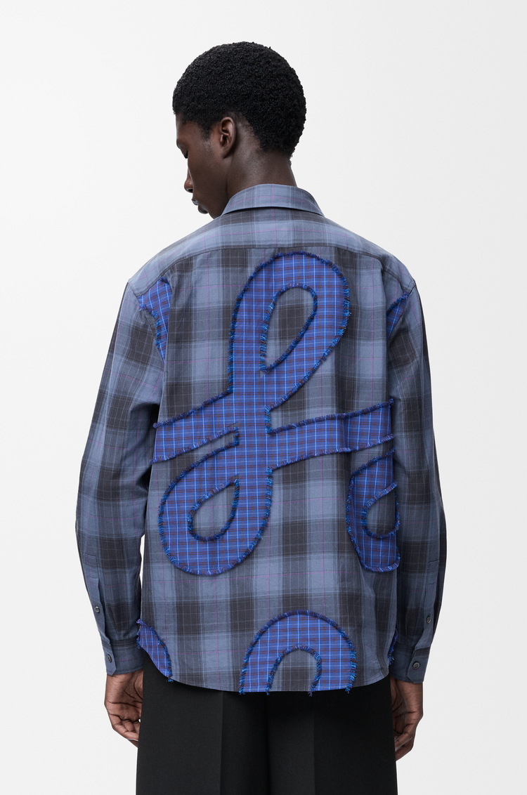 LOEWE Camisa en algodón Azul Marino