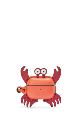 LOEWE 螃蟹造型經典小牛皮 Airpod Pro 保護殼 鬱金香粉 plp_rd