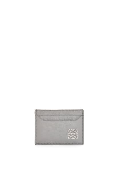 LOEWE Anagram plain cardholder in pebble grain calfskin Pearl Grey plp_rd