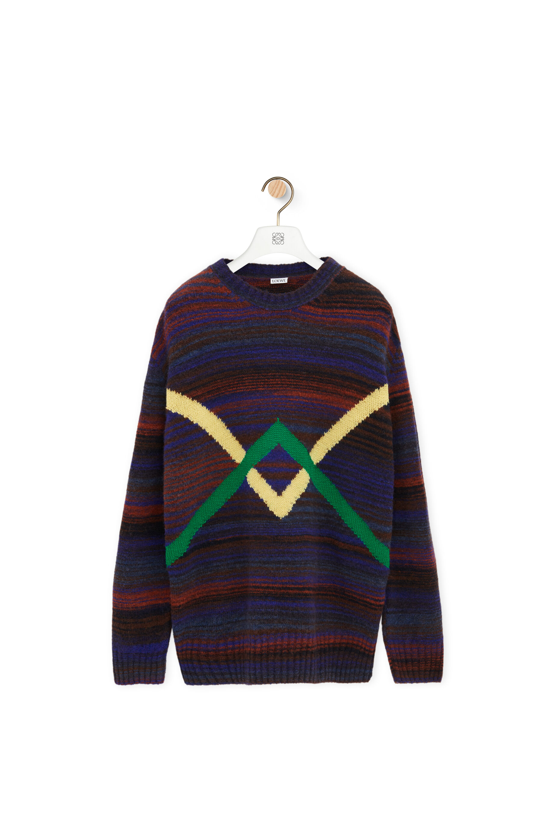 Sweater in wool blend Green Yellow LOEWE