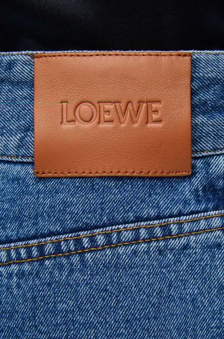LOEWE Anagram shorts in denim Jeans Blue