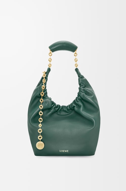 LOEWE Small Squeeze bag in mellow nappa lambskin Vetiver plp_rd