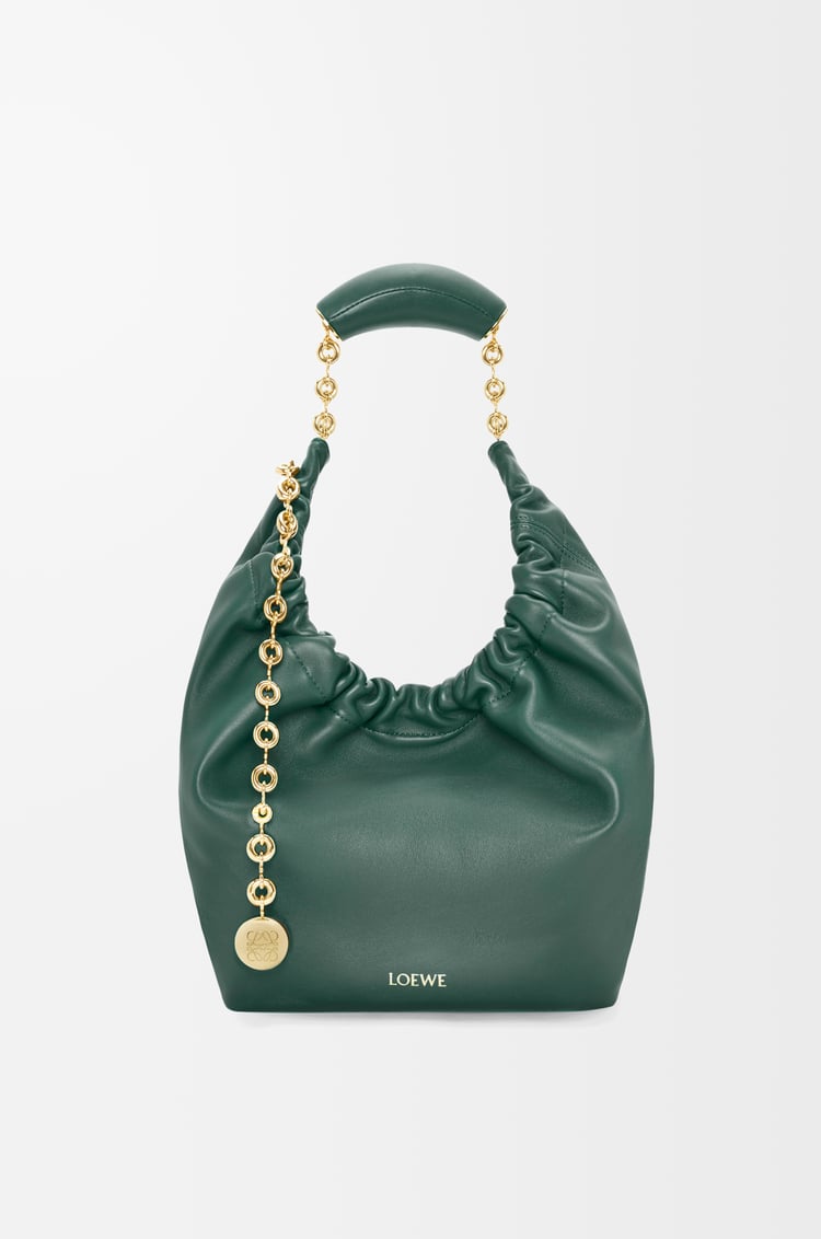 LOEWE Small Squeeze bag in mellow nappa lambskin Vetiver