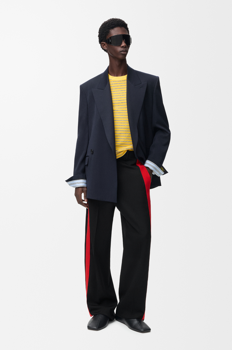 LOEWE Pantalon en laine mélangée Noir/Rouge