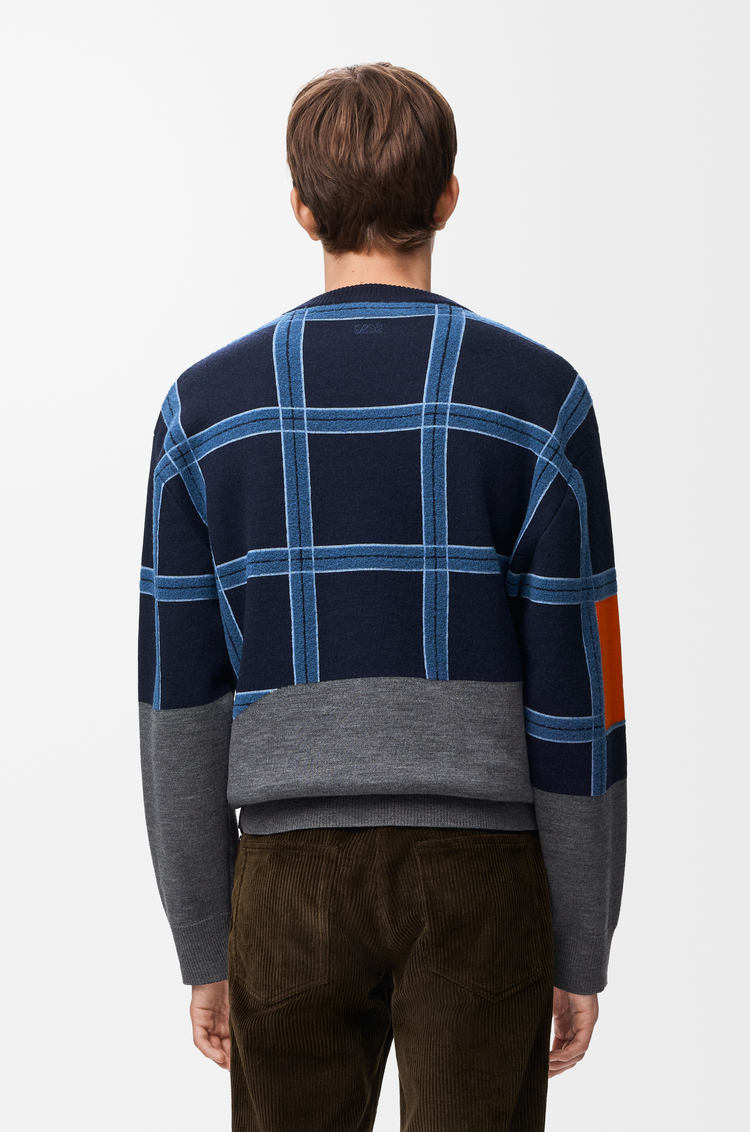 LOEWE Sweater in wool Grey/Multicolour