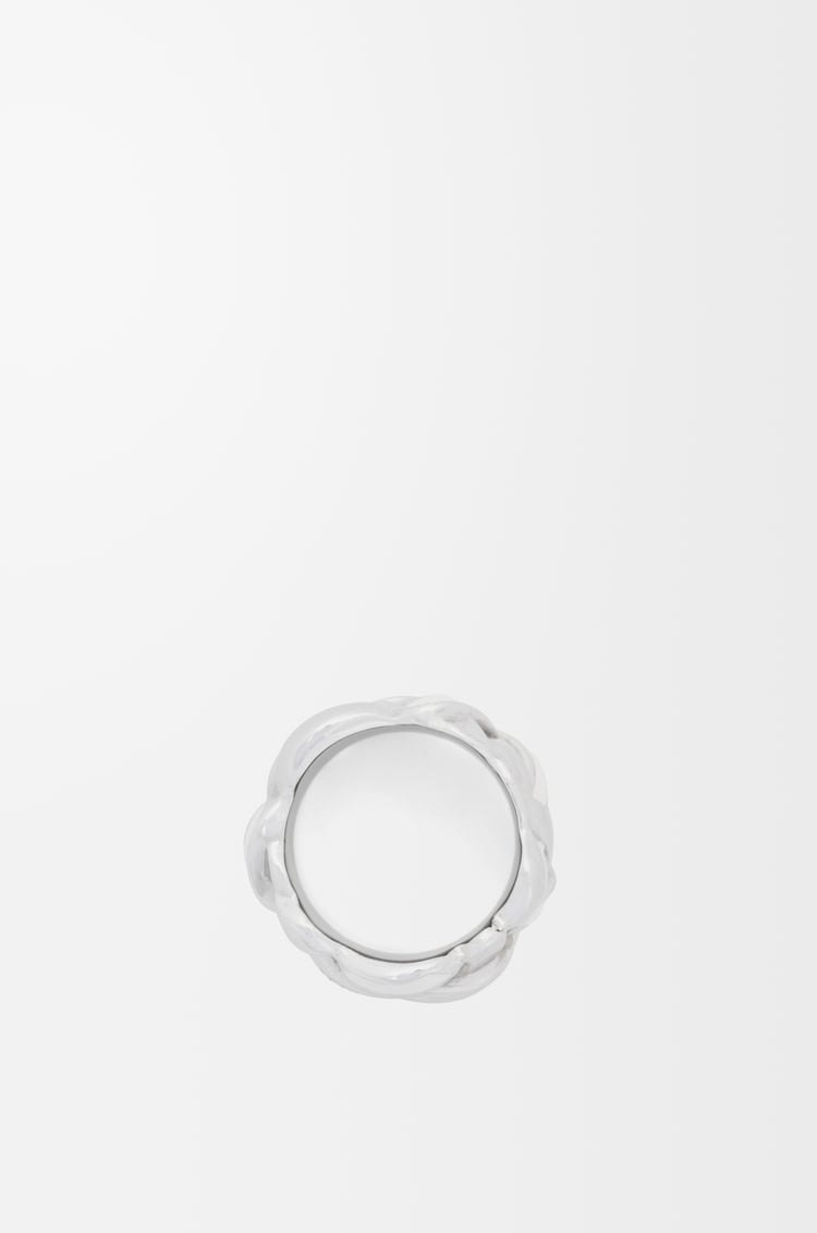 LOEWE Nest ring in sterling silver and enamel Silver/White