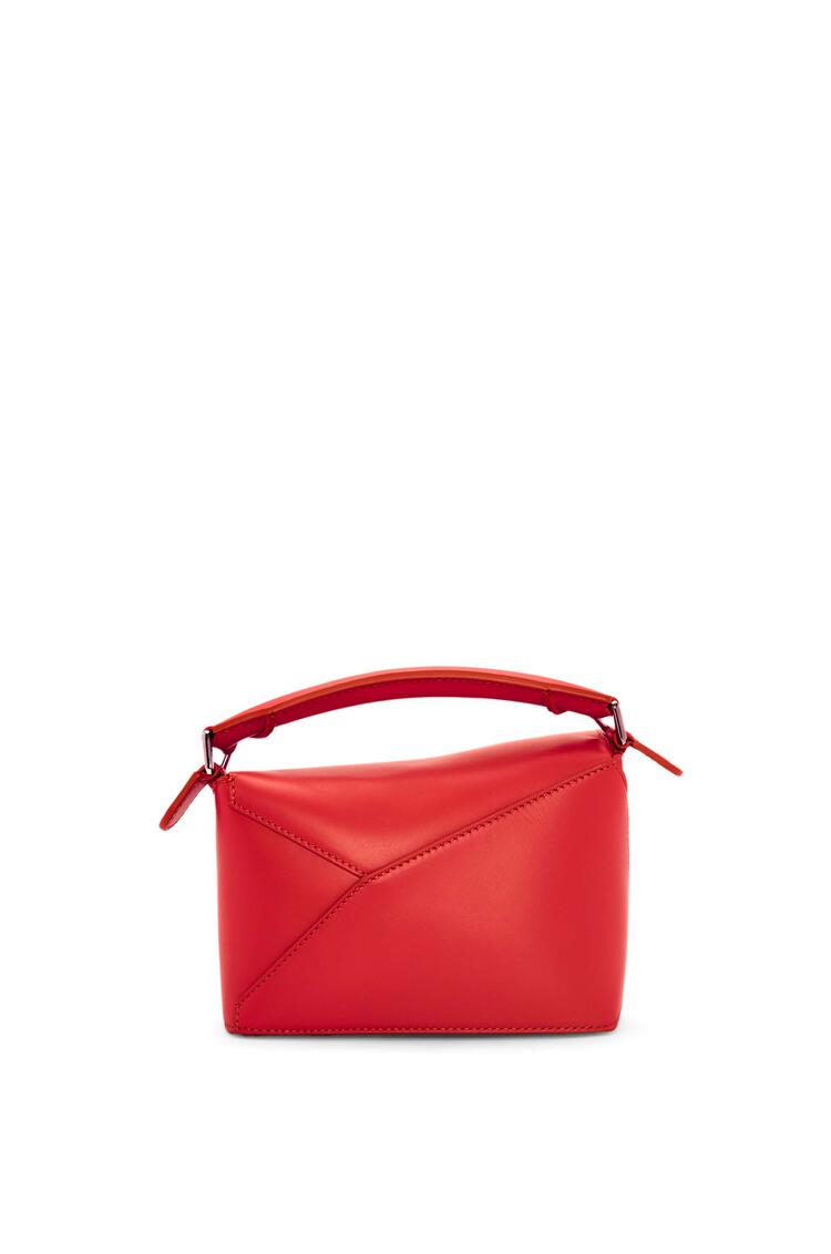LOEWE Mini Puzzle Edge bag in satin calfskin Red