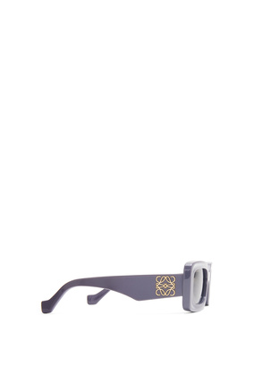 LOEWE 醋酸纖維矩形太陽眼鏡 煙紫丁香