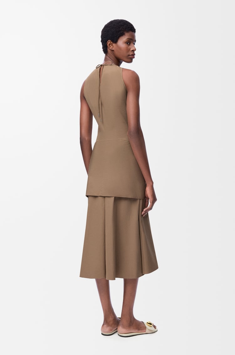 LOEWE Wrap dress in cotton Beige