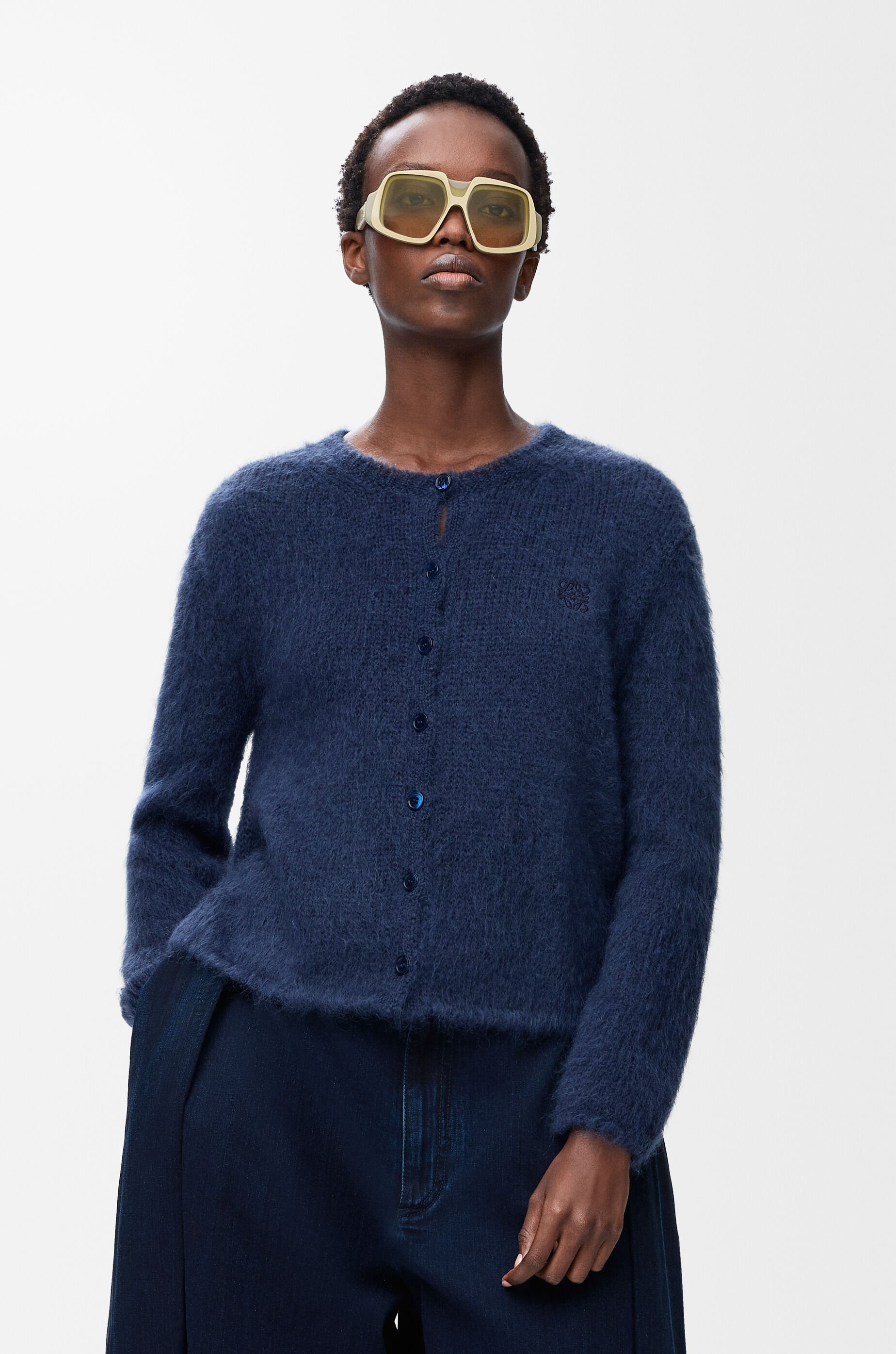 カーディガン（モヘアブレンド） ブルー - LOEWE