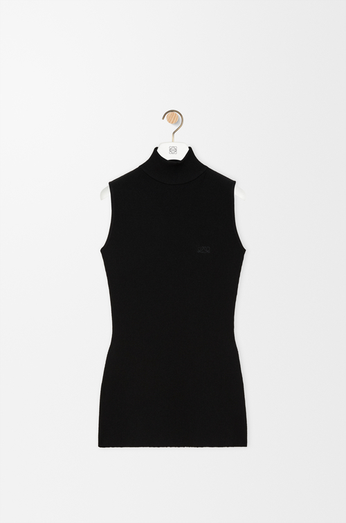 LOEWE Sleeveless top in viscose blend Black