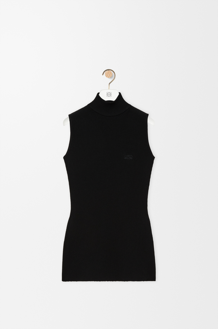LOEWE Sleeveless top in viscose blend Black