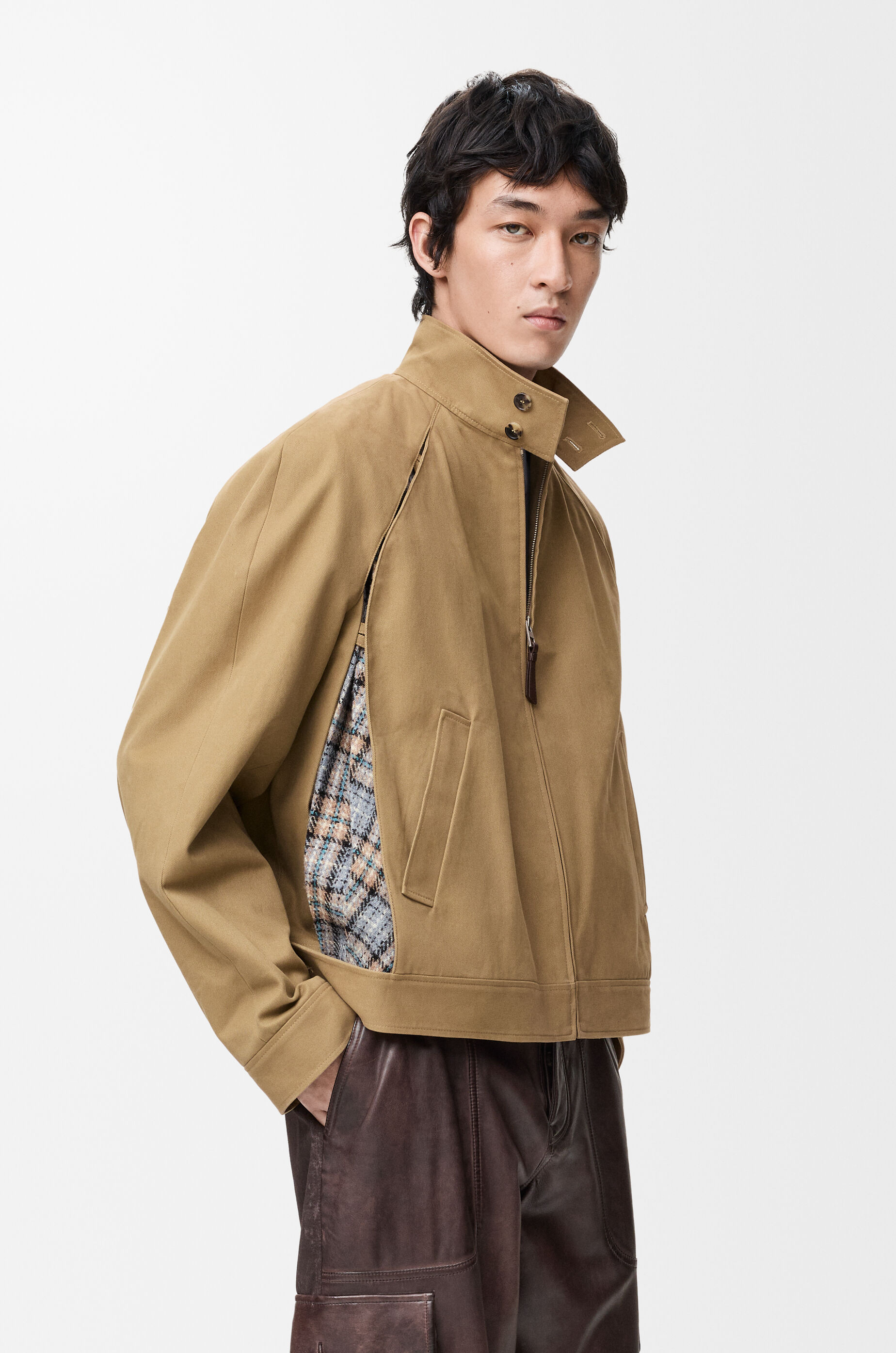 Zip-up jacket in cotton Beige - LOEWE
