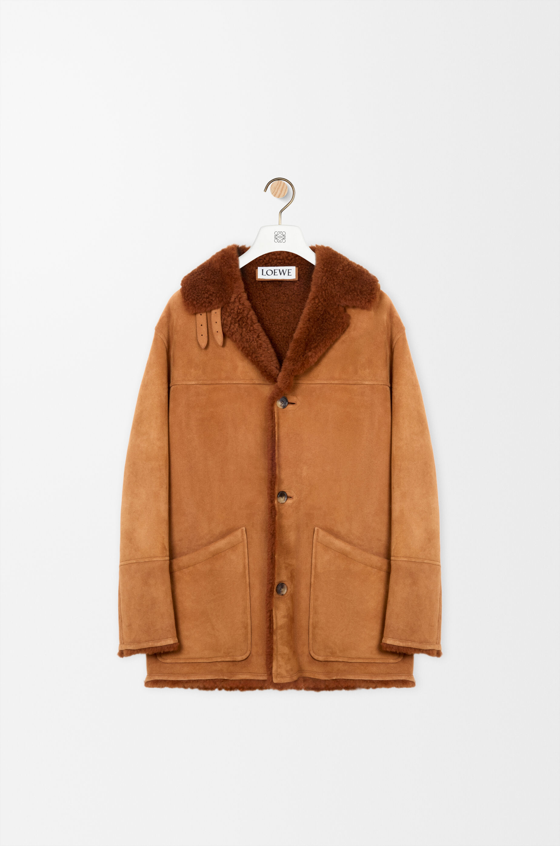 Coat in shearling Beige - LOEWE