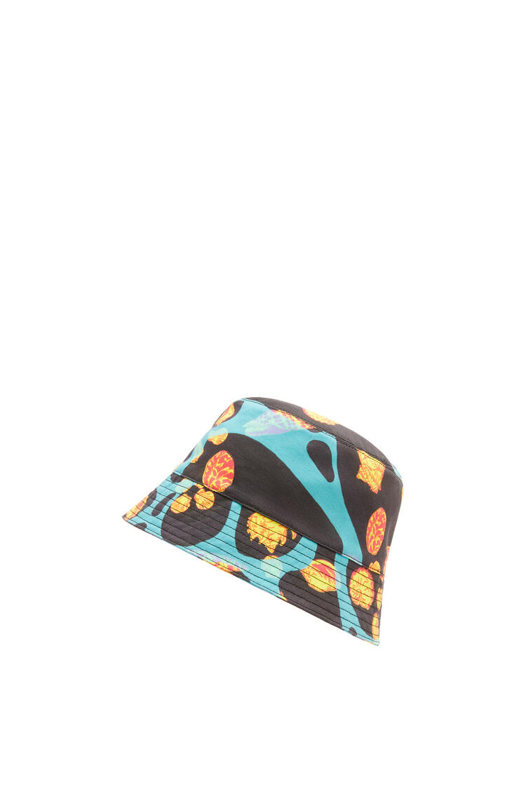 LOEWE Sombrero de pescador en lona y piel de ternera con conchas Negro pdp_rd