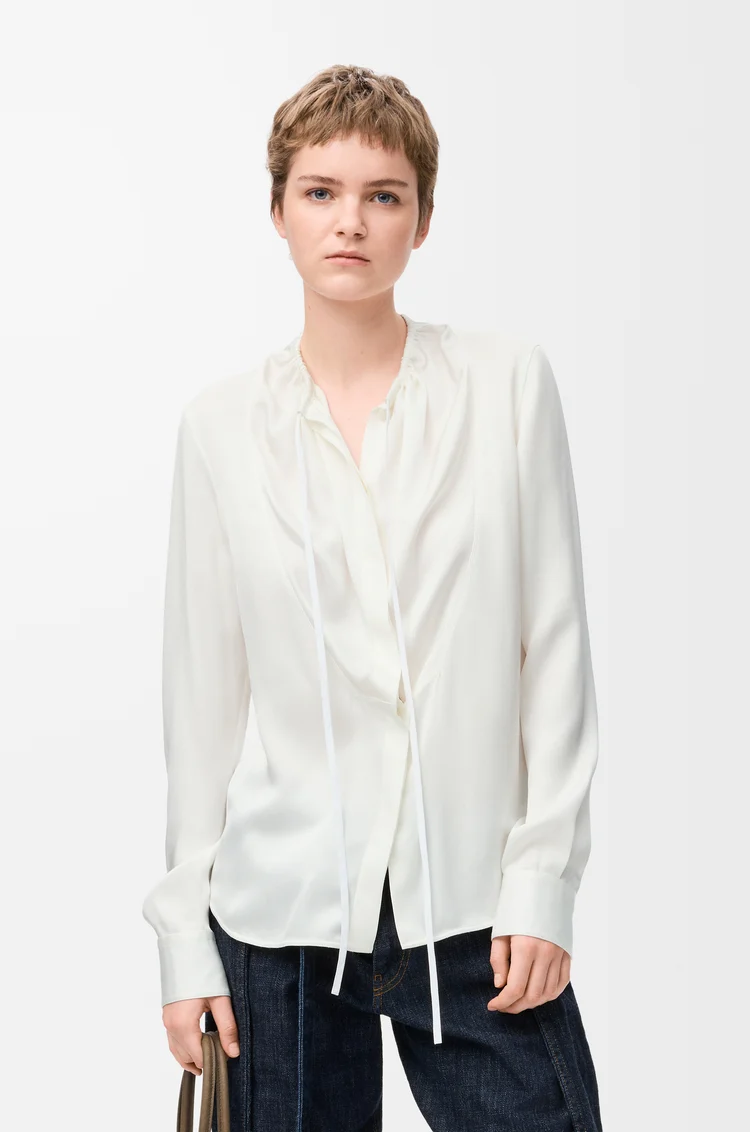 LOEWE Blusa en seda Blanco