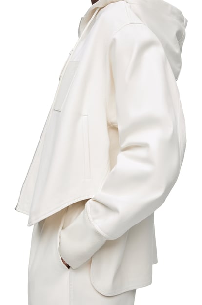LOEWE Hooded jacket in nappa lambskin White plp_rd
