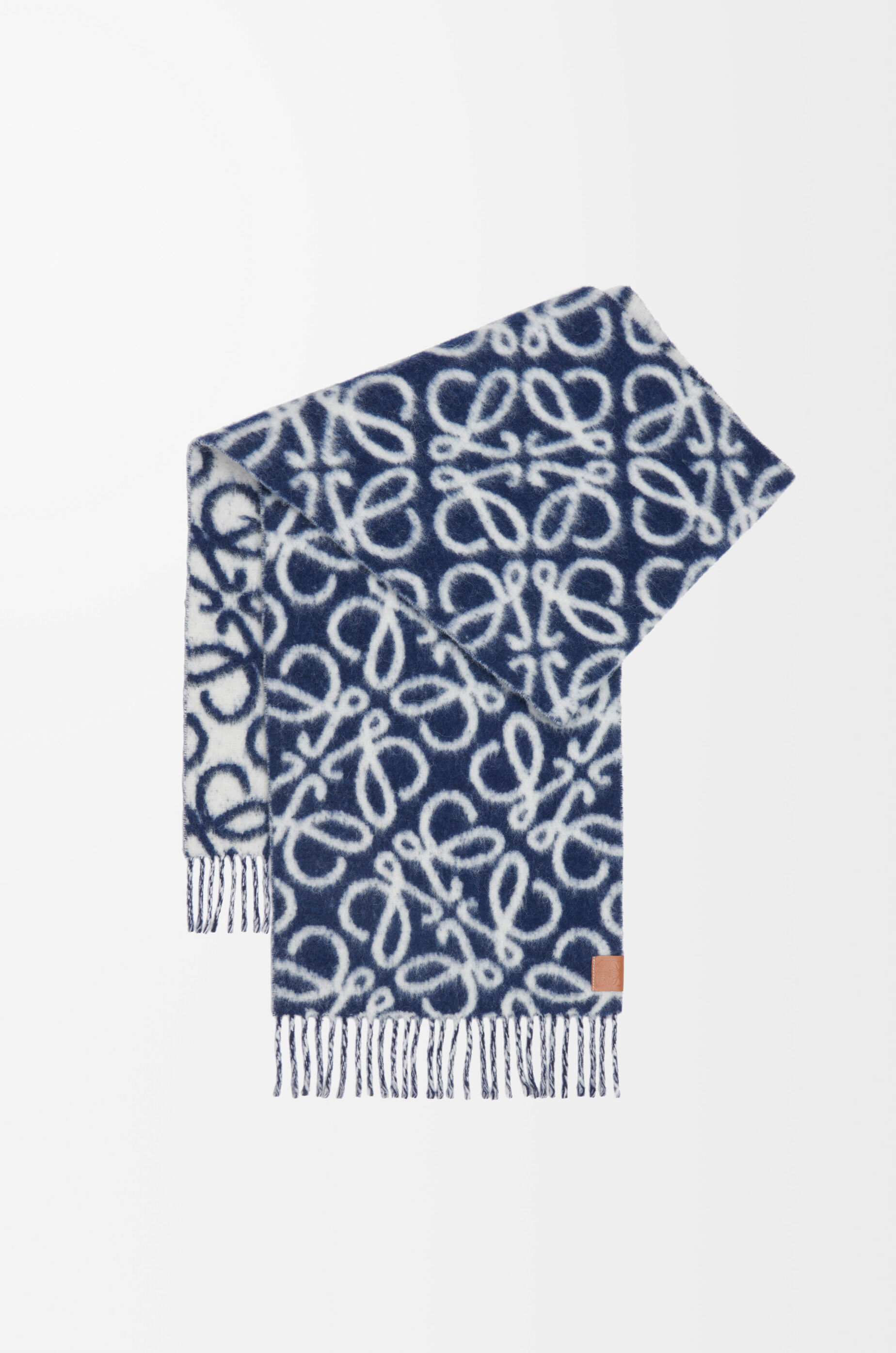 アナグラム スカーフ（アルパカ&ウール） ベージュ/ホワイト - LOEWE 