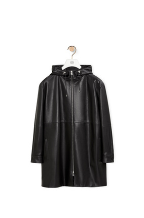 LOEWE Hooded coat in nappa Black