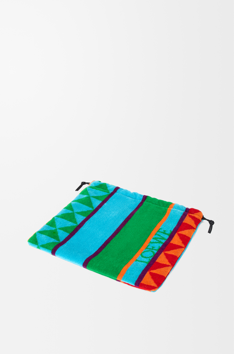 LOEWE Small drawstring pouch in terrycloth Multicolor