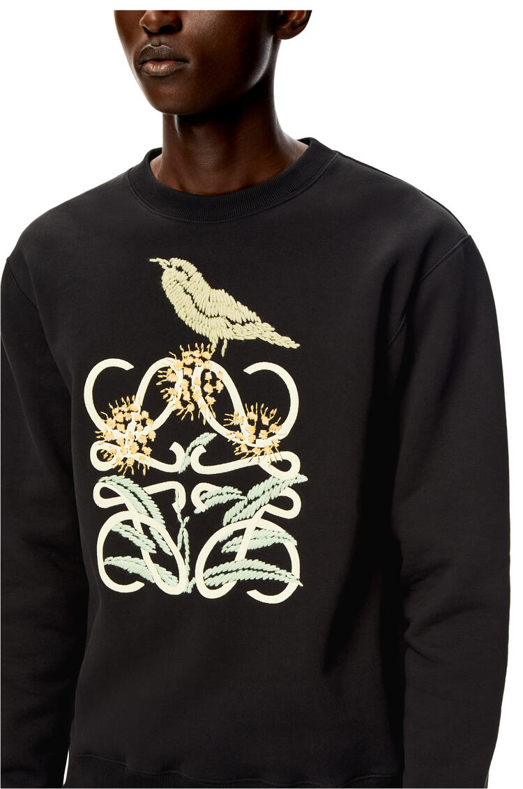 LOEWE Herbarium Anagram sweatshirt in cotton Black/Multicolor pdp_rd